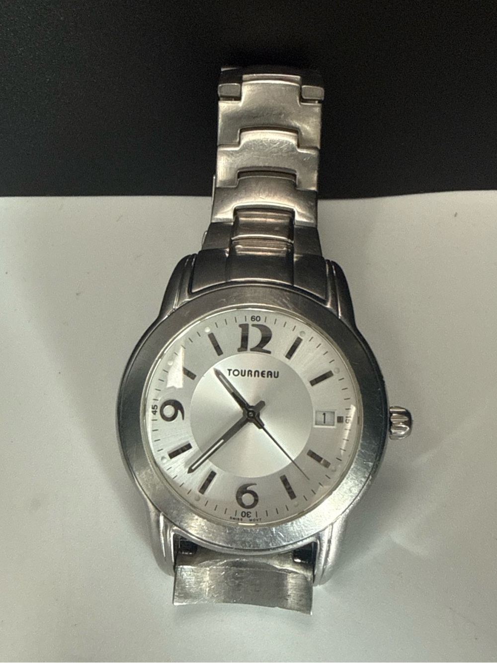 Tourneau Silver Stainless Steel Analog‎ Watch